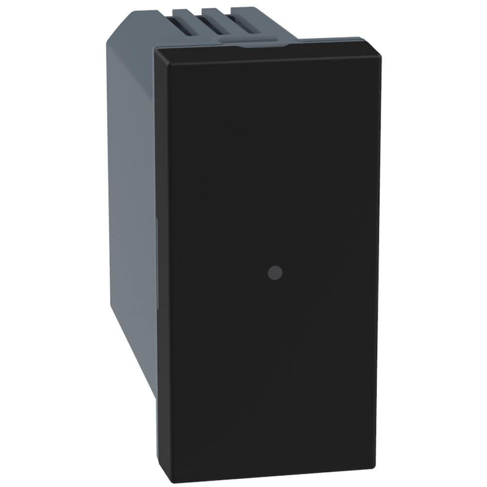 BTicino Schakelmateriaal Light Now WN - schakelmodule 16 A 1 module - zwart
