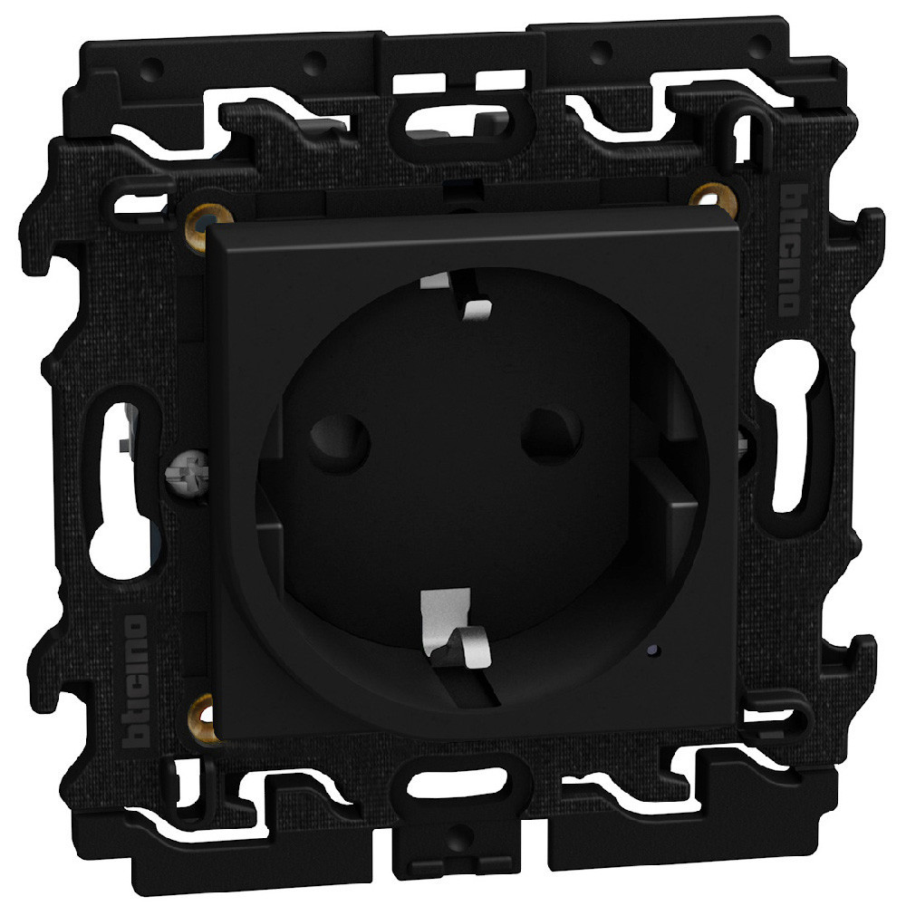 BTicino Schakelmateriaal Light Now WN - WCD 2p+a 2 modules - zwart