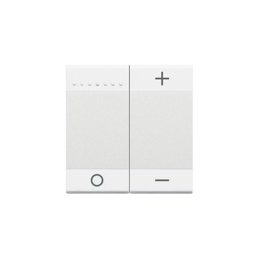 BTicino Schakelmateriaal Living Light universele drukknopdimmer met nul 1 mod wit