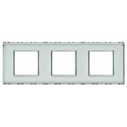 BTicino Schakelmateriaal Livinglight Afdekraam 3x2modules transparant