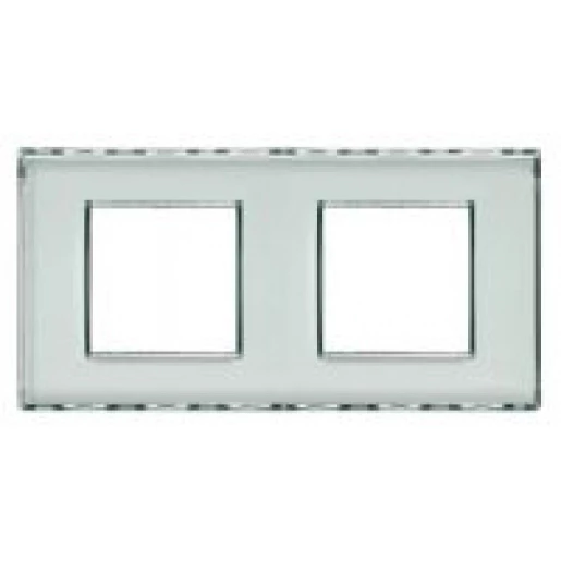 BTicino Schakelmateriaal Livinglight Air afdekraam 2x2modules transparant