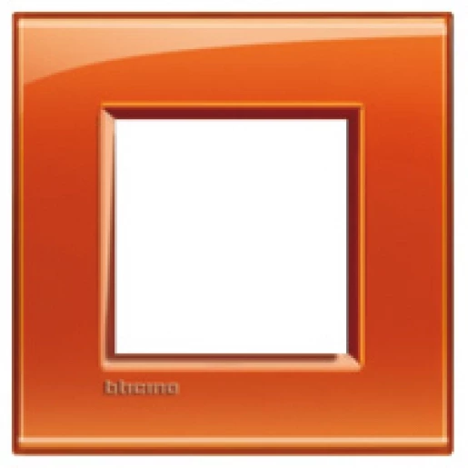 BTicino Schakelmateriaal Livinglight Rechthoekig afdekraam oranje 2modules