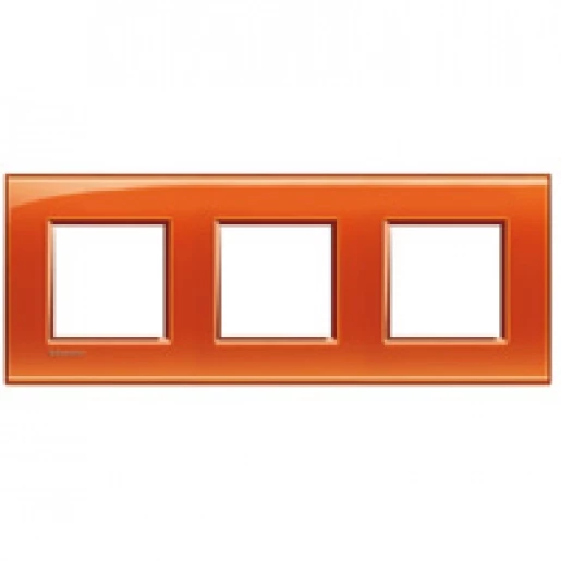BTicino Schakelmateriaal Livinglight Rechthoekig afdekraam oranje 3x2modules