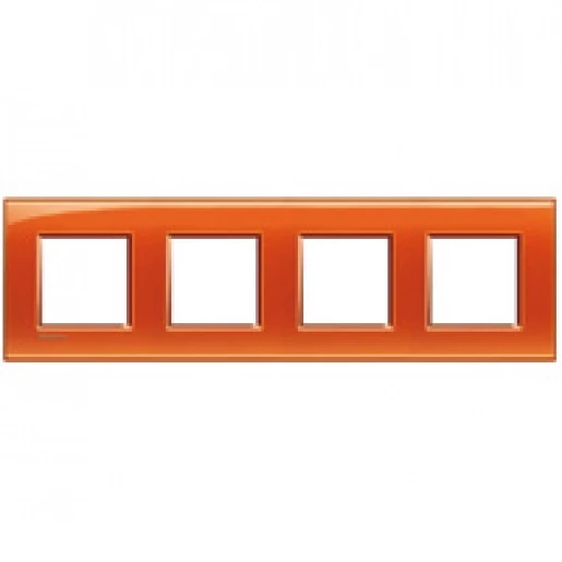 BTicino Schakelmateriaal Livinglight Rechthoekig afdekraam oranje 4x2modules