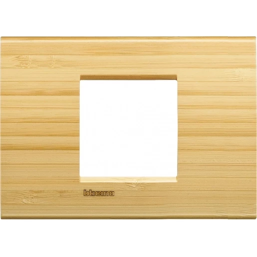 BTicino Schakelmateriaal LL-Afdekpl. rechth breed 2 mod bamboe