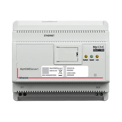 BTicino Schakelmateriaal Myhome Gateway, aansluiting bus en RJ45