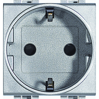 Bticino Livinglight wandcontactdoos inbouw (stucwerk) ra 1V KV aluminium