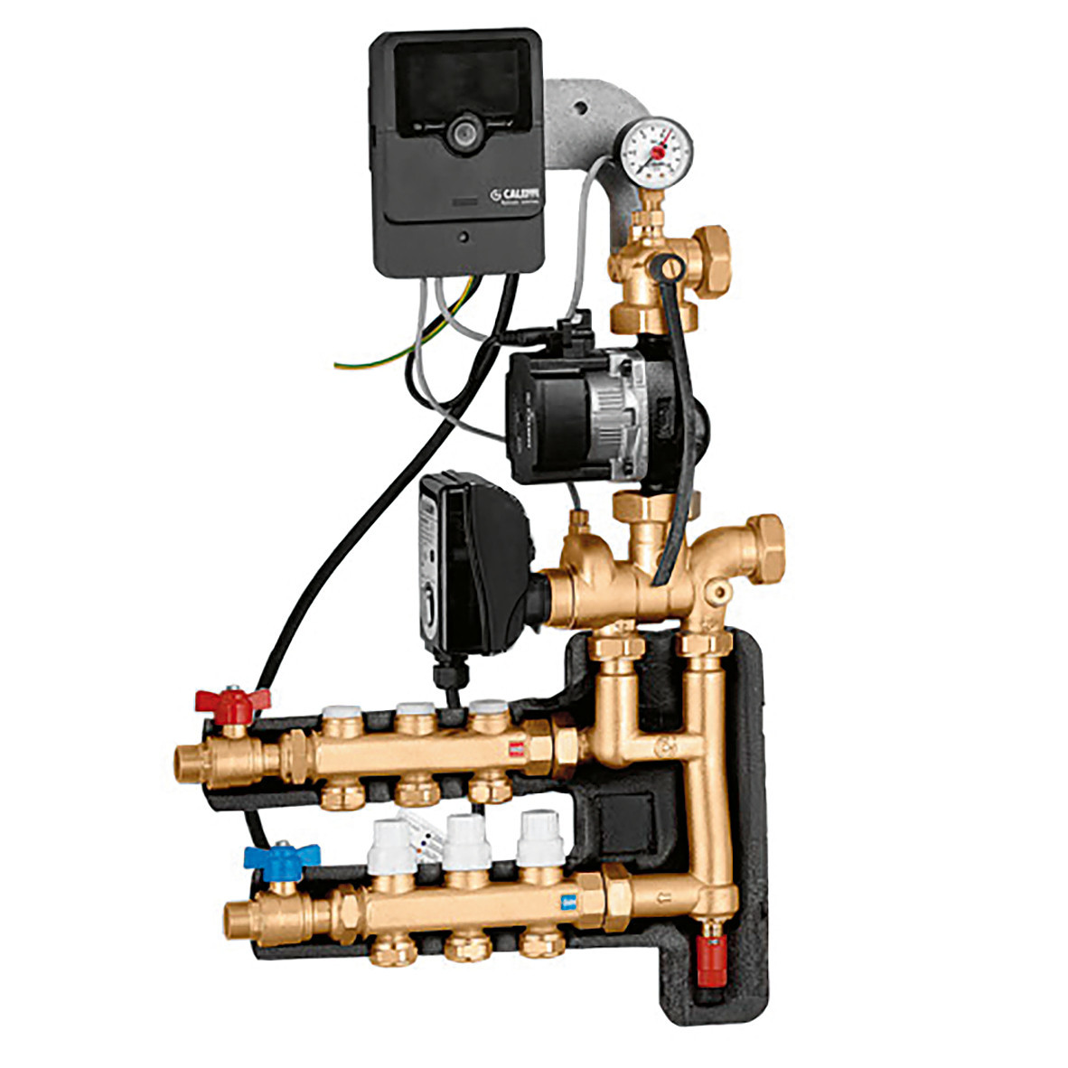 Caleffi Regelgroepen voor vloerverwarmingss Modulerende Thermische regelgroep voor verdelerkast 3/4" M X3