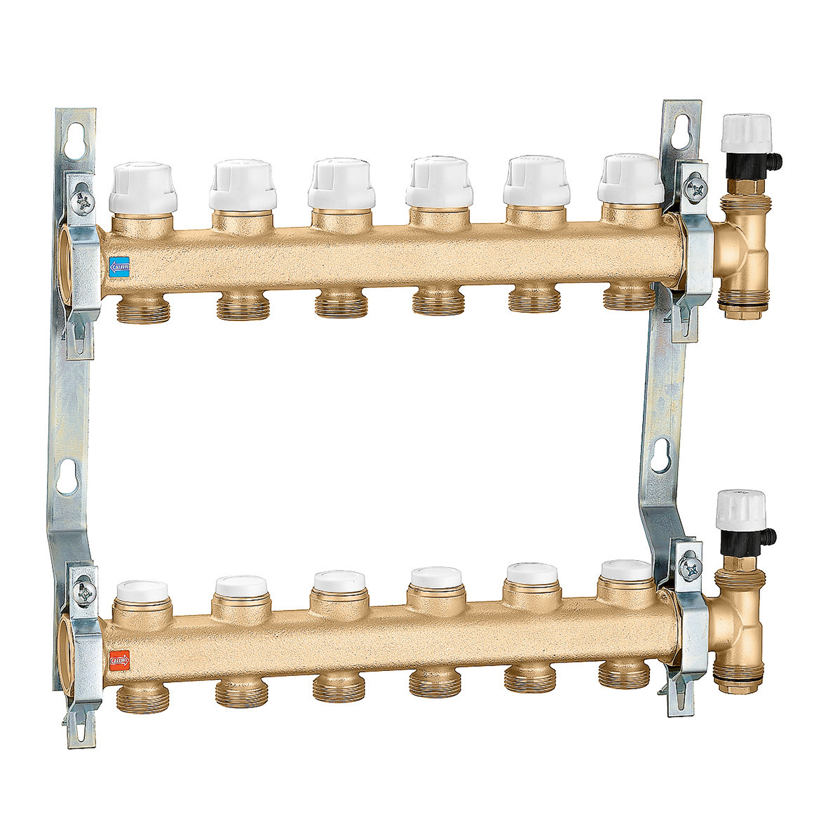 Caleffi Verdelers met inregelafsluiters Verdelergroep 1" X5 3/4"