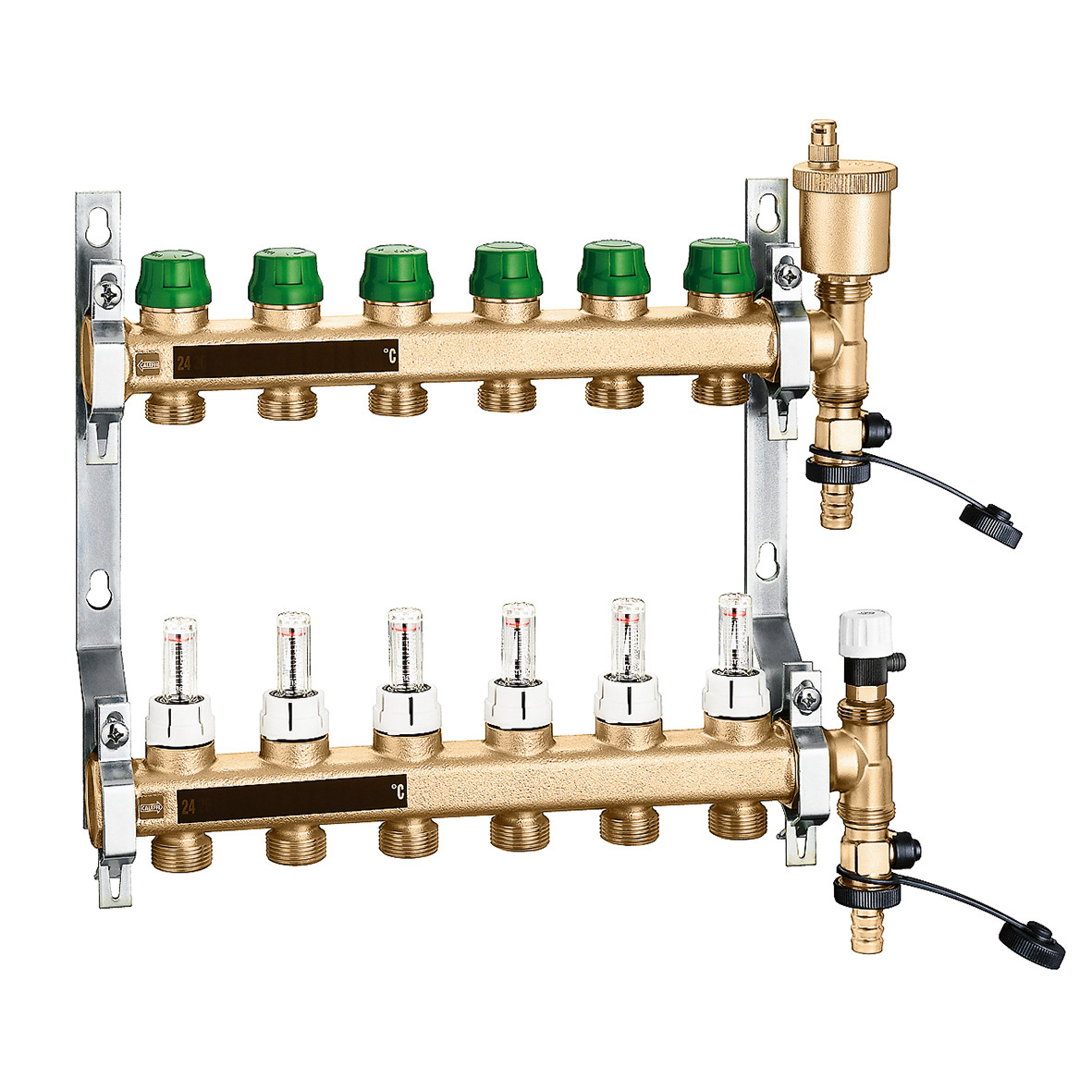 Caleffi Verdelers voor vloerverwarmingssyst Voorgemont. col. dynamical 1" 11 kringen