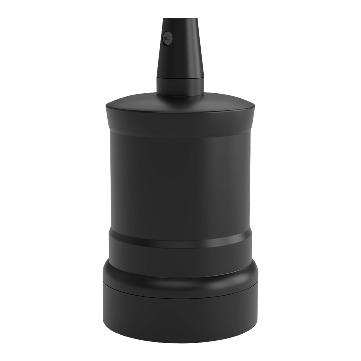 Calex CAL Creations Lamphouder E27 alu satijn zwart 47x72mm