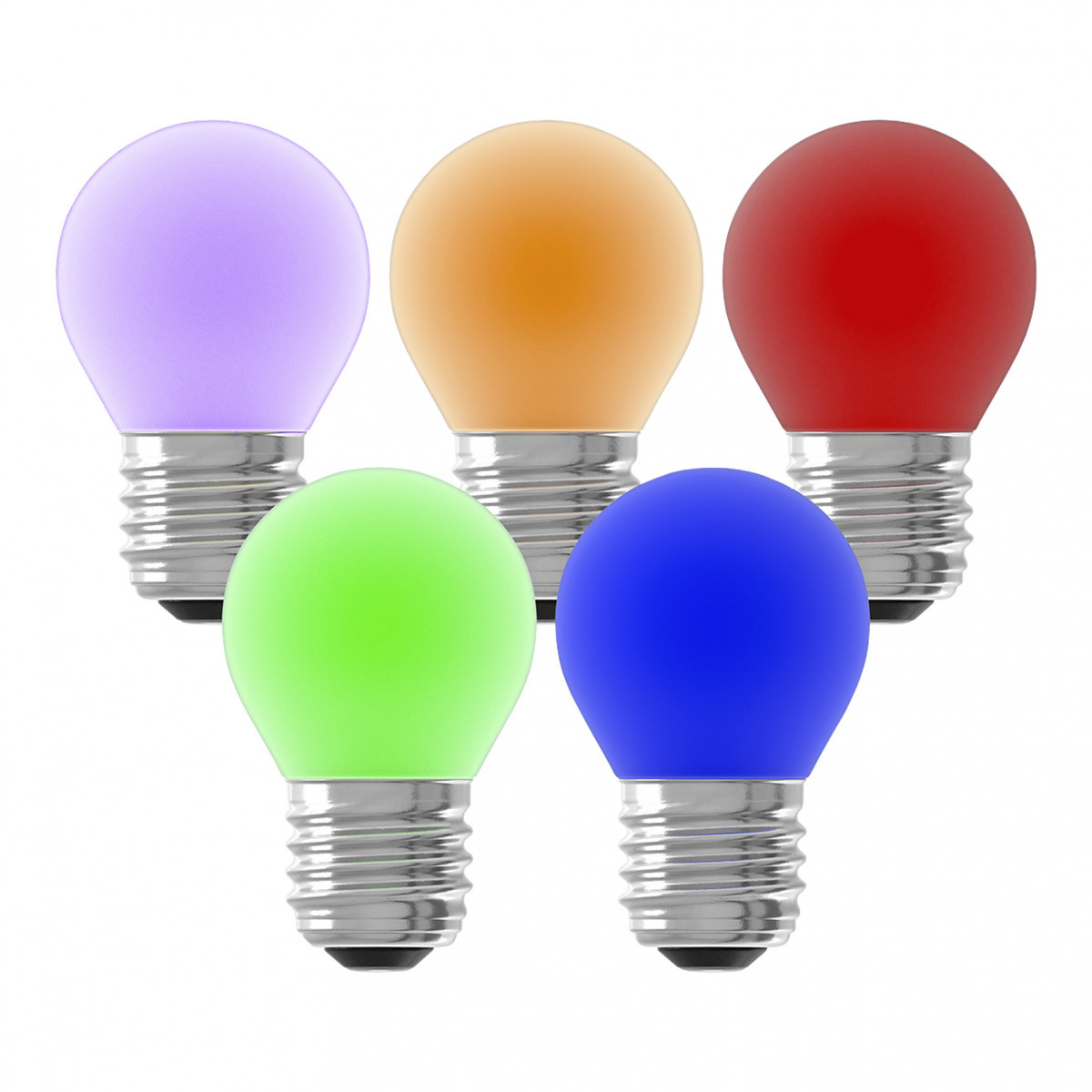 Calex CAL LED Lamp Led Kogel e27 1W blister 5 kleuren