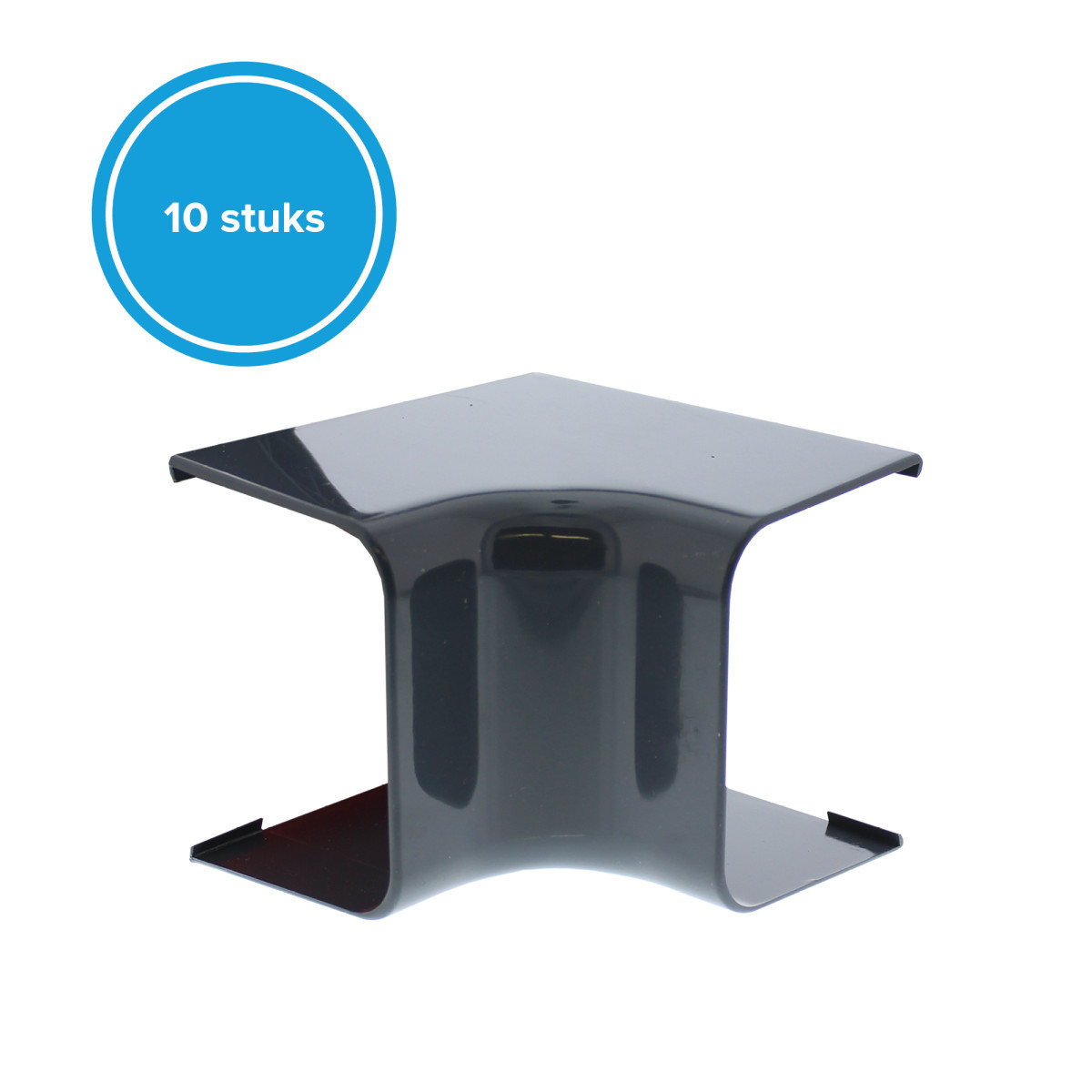 Canalit Leidingkanaal airco hulpstuk Binnenbocht 125x75mm antraciet grijs, zonder folie 10 stuks