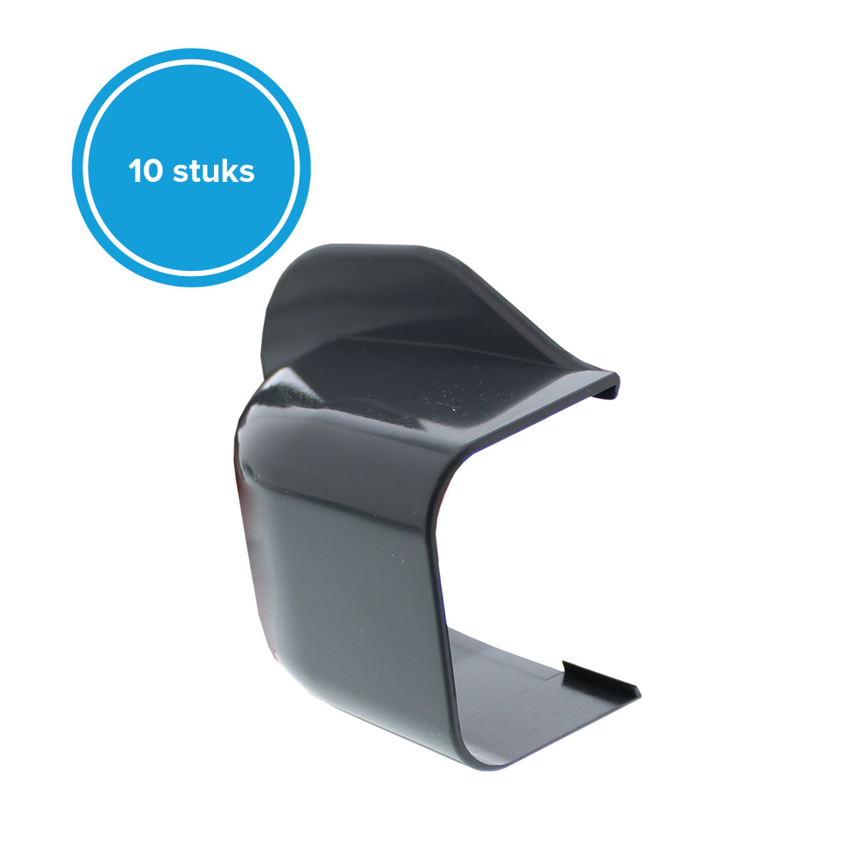 Canalit Leidingkanaal airco hulpstuk Muurafdekkap 125x75mm antraciet grijs, 10 stuks zonder folie