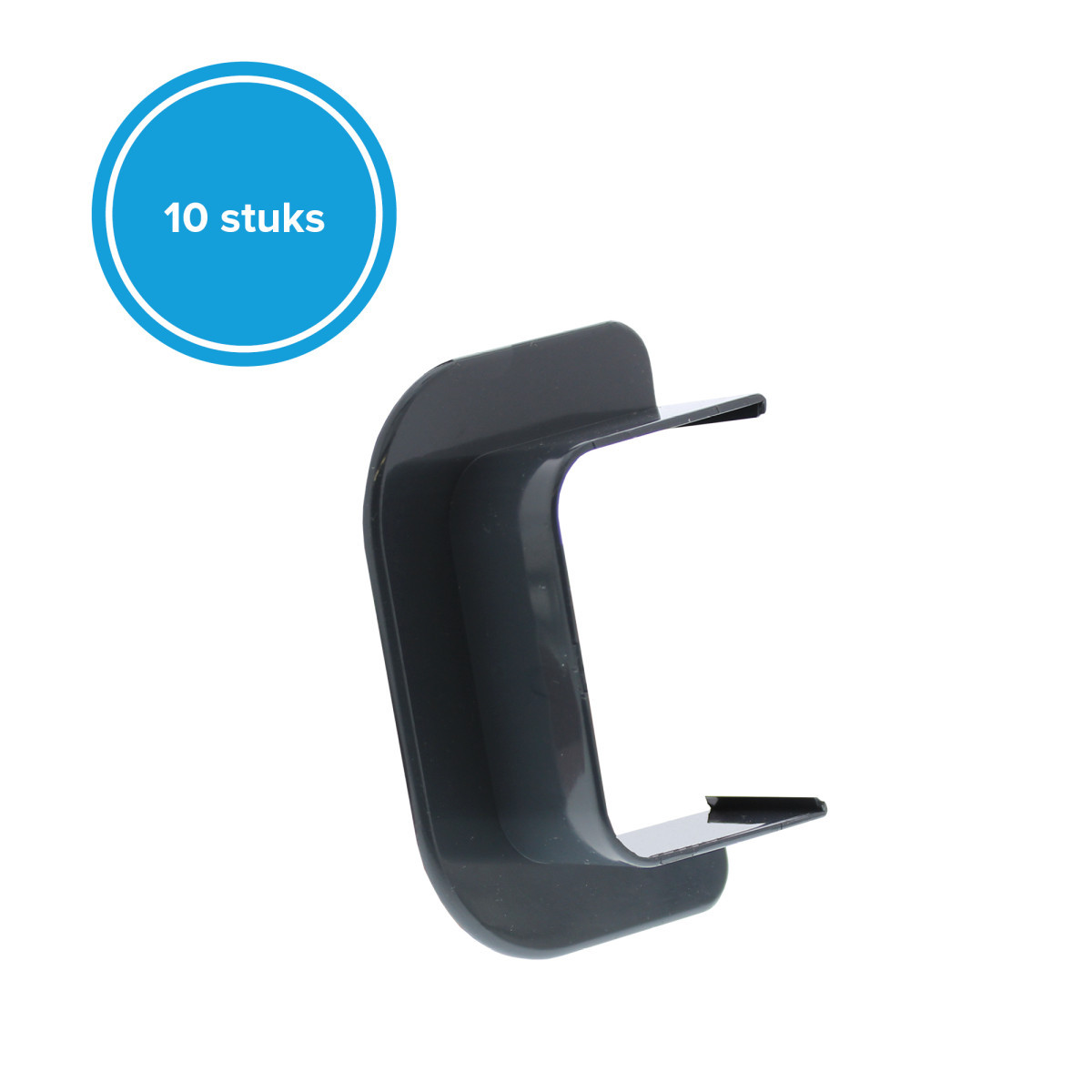 Canalit Leidingkanaal airco hulpstuk Plafond/Wand eindstuk 125x75mm antraciet grijs, 10 stuks zonder folie