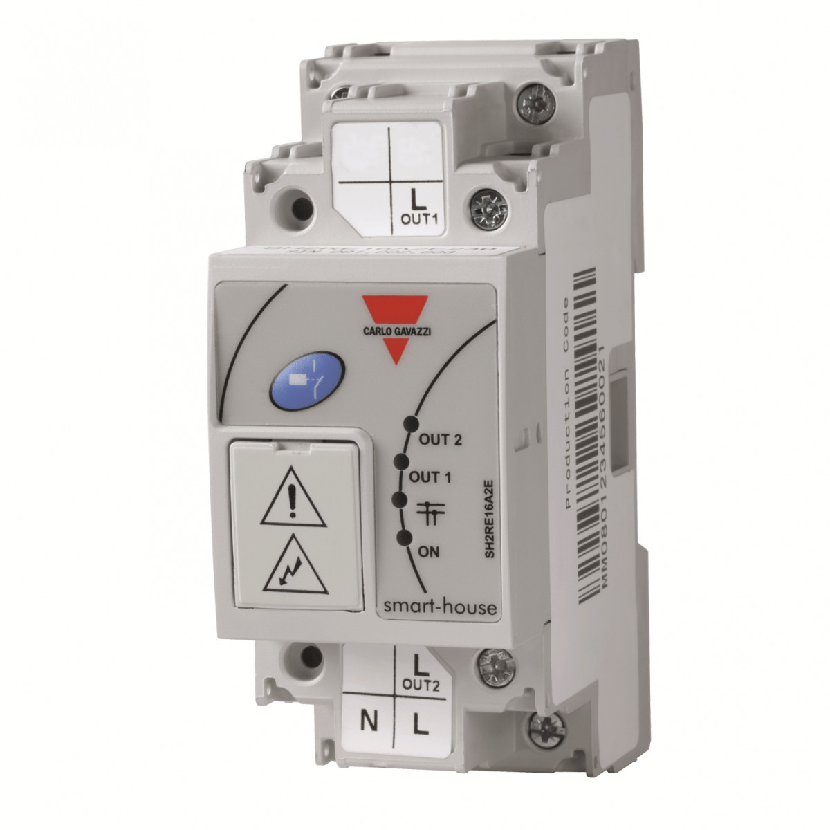 Carlo Gavazzi 2-kanaals 16a relaisuitg incl energiemeting din-rail