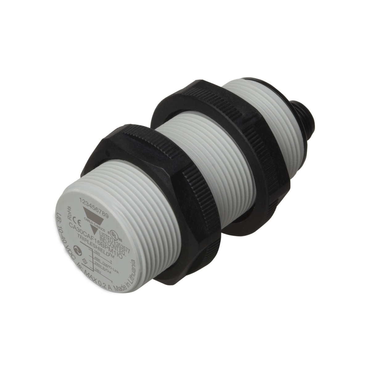 Carlo Gavazzi CA30 CG Cap sens M30 kunst ip69k ecolab 16MM bondig connector io-link