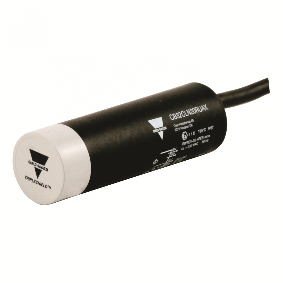 Carlo Gavazzi CG cap sen Ø32,kunst,4-20MM,N.BNDG,230ac rel,10M kab,atex
