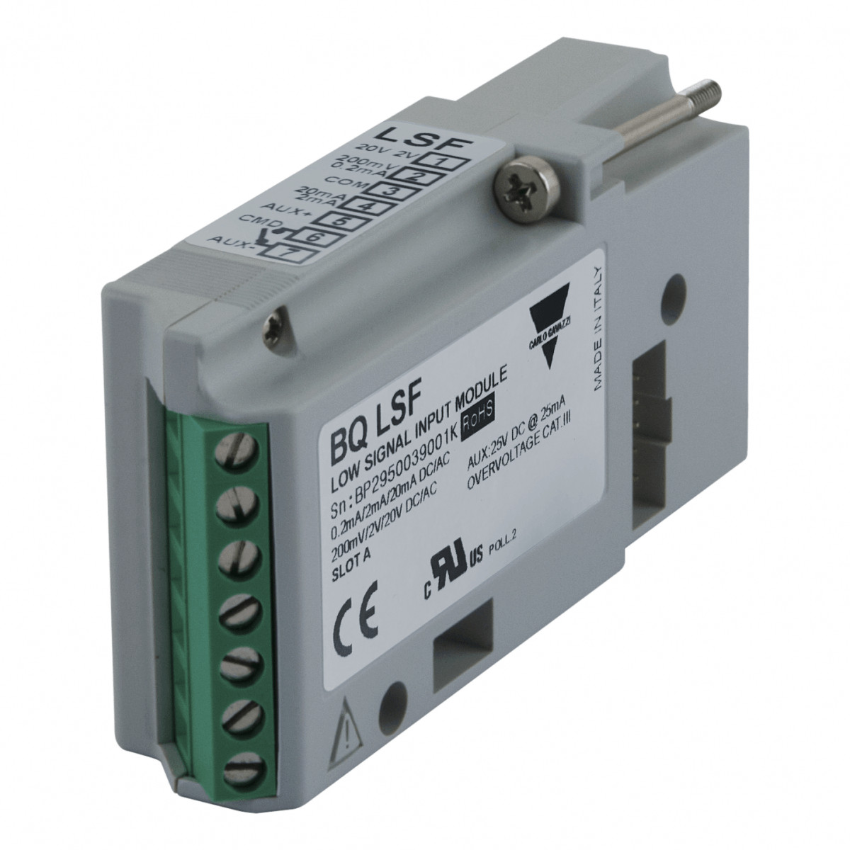 Carlo Gavazzi BQLSF CG Mod.ing.udm serie 200?/2M/20M/200maac/DC&2/20vac/DC&V.uit50ma/24VDC