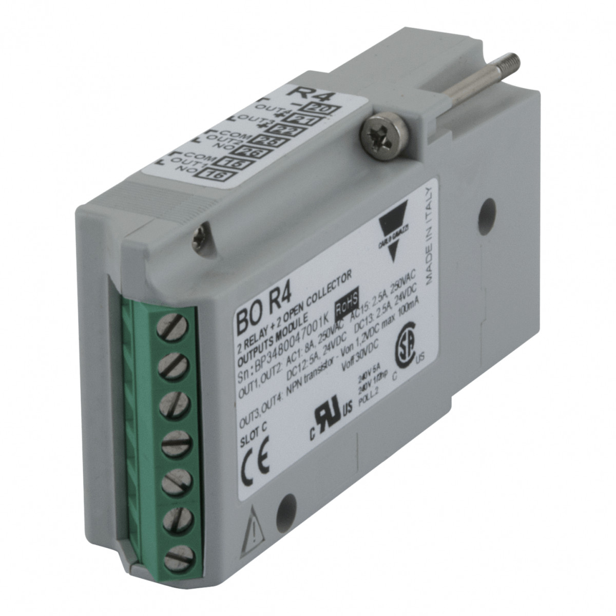 Carlo Gavazzi BOR4 CG Modulaire uitg.mod. analoog udm35,40,60&BDXX,2xrel&2xopen collector