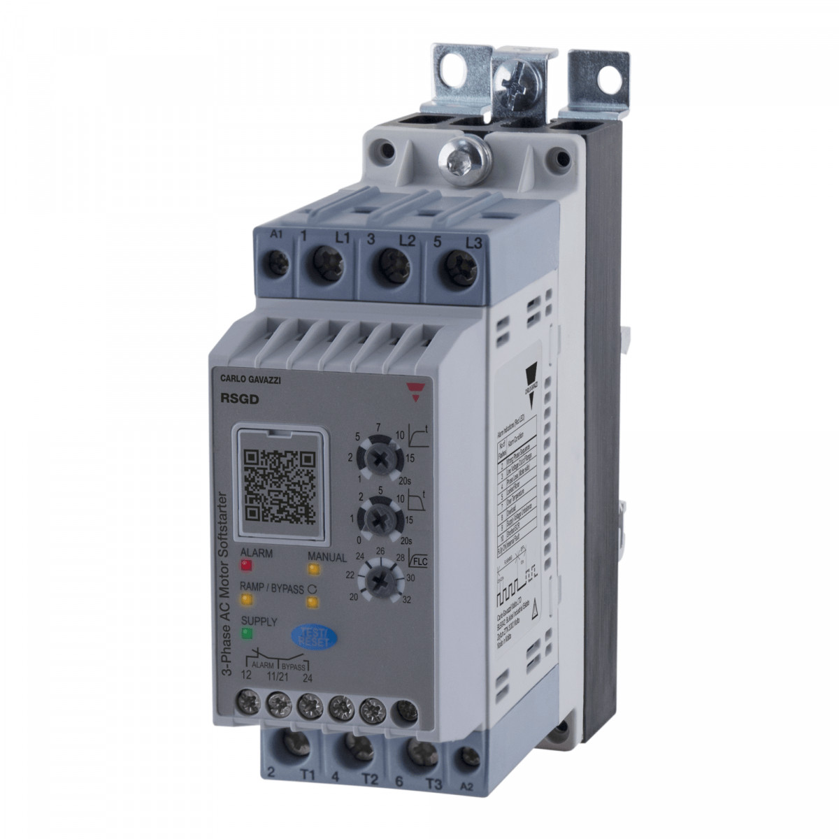 Carlo Gavazzi CG soft-starter alg.autotune 3-F(2-p)400vac 32a 24vac/VDC I/p+o/L+RLY