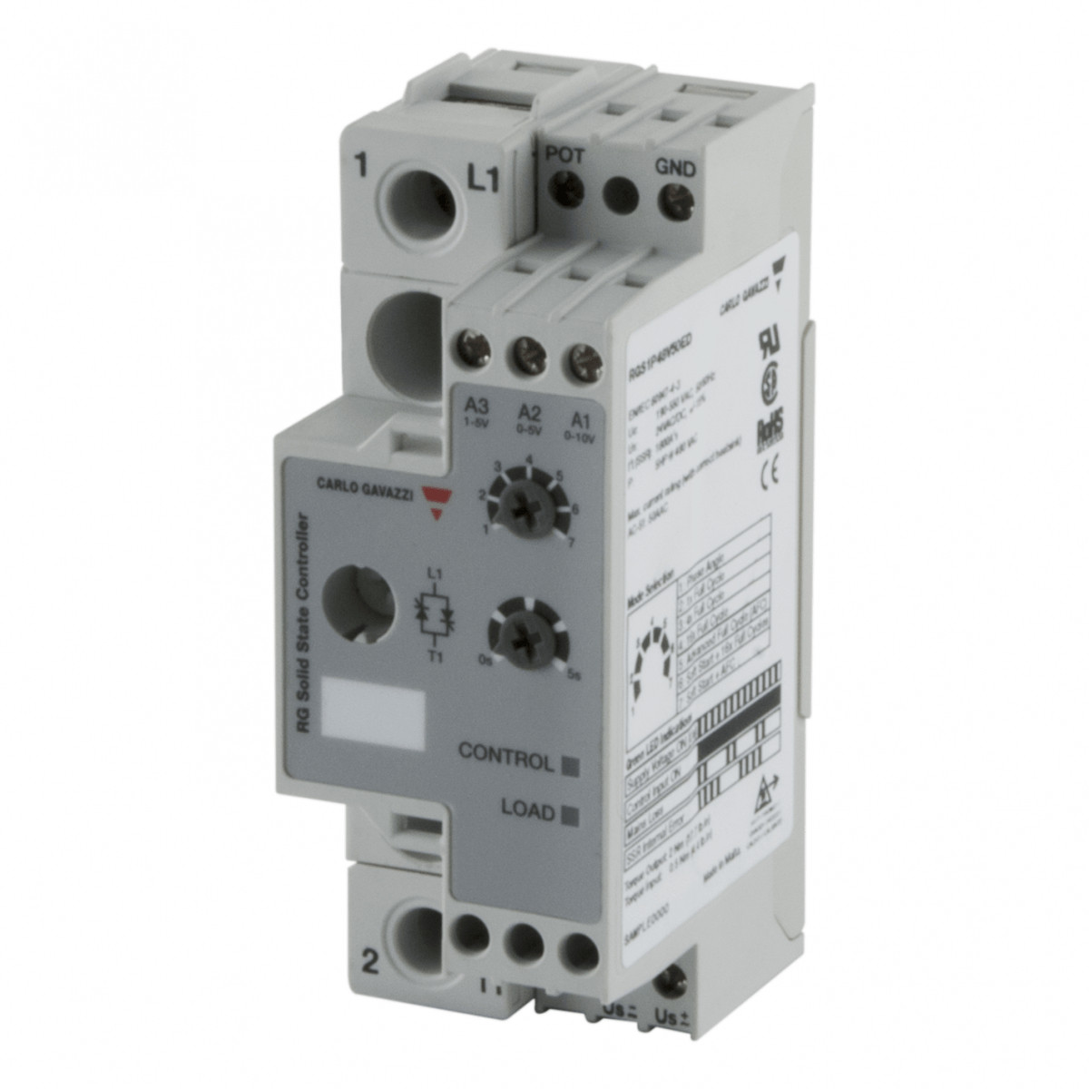 Carlo Gavazzi CG solid state 1-F PS 600vac 50aac propor inp 5&10VDC fa/FC/SS ext.ac