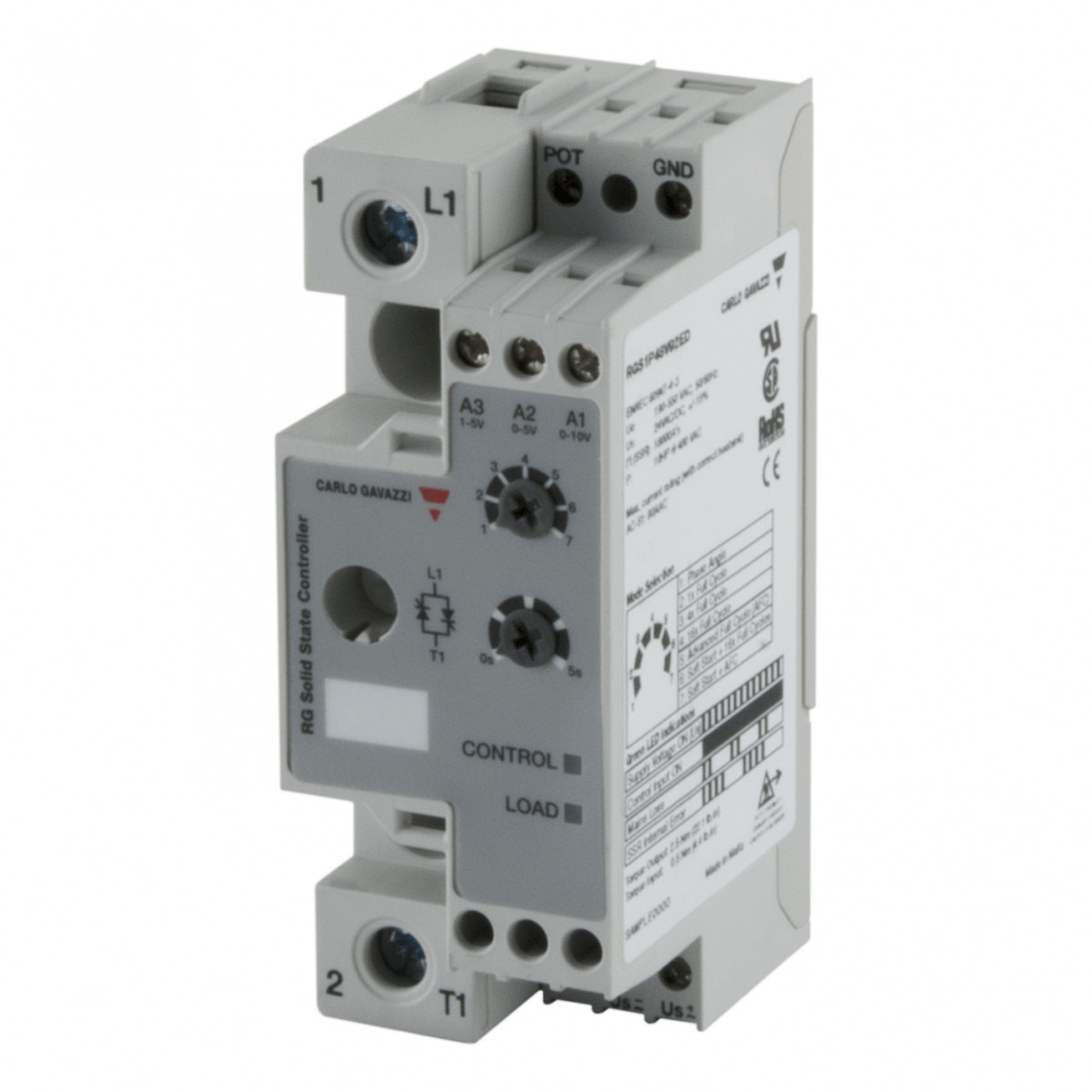 Carlo Gavazzi CG solid state 1-F PS 600vac 90aac propor inp 5&10VDC fa/FC/SS ext.ac