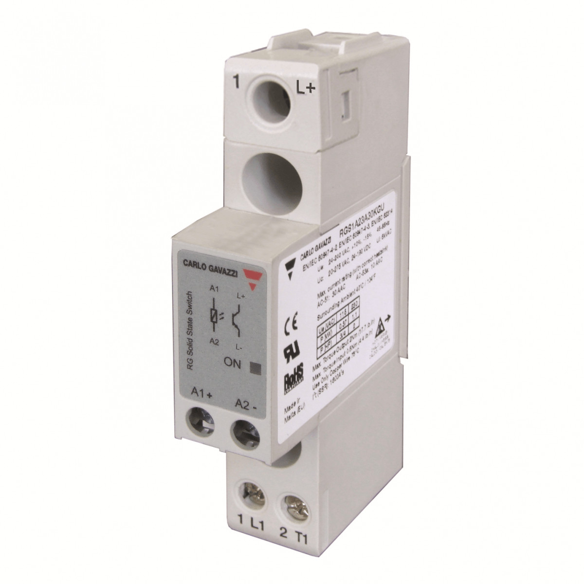 Carlo Gavazzi CG solid state rel.1-P DC-schakel 1000VDC 25adc inp 4.5-32VDC schroef
