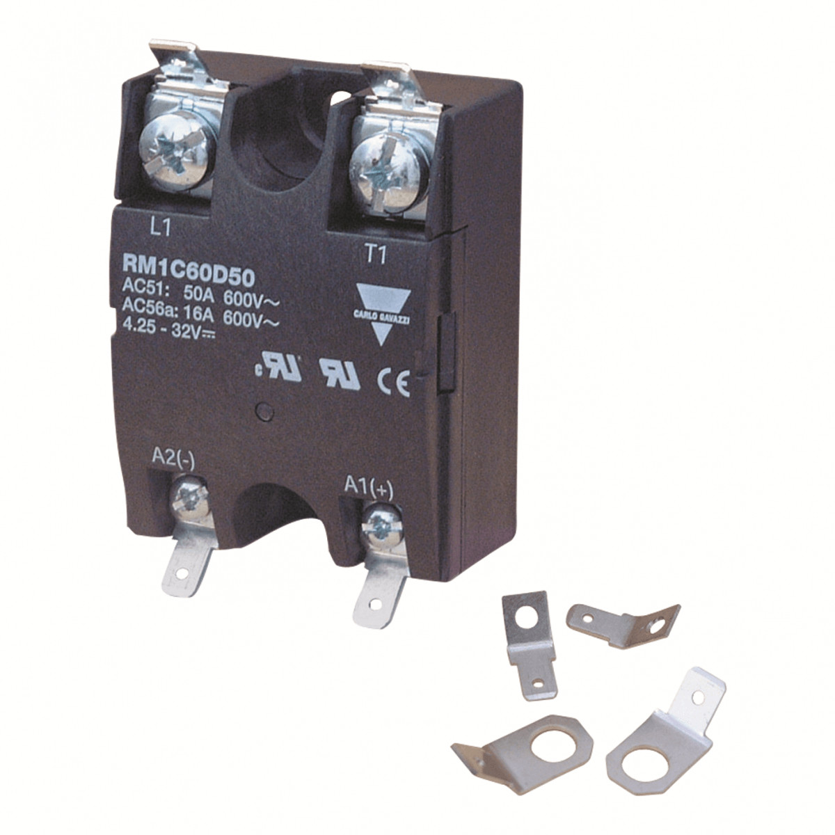 Carlo Gavazzi CG solid state relais 1-F ZC 230vac 10aac stuursignaal 3-32VDC fast-on