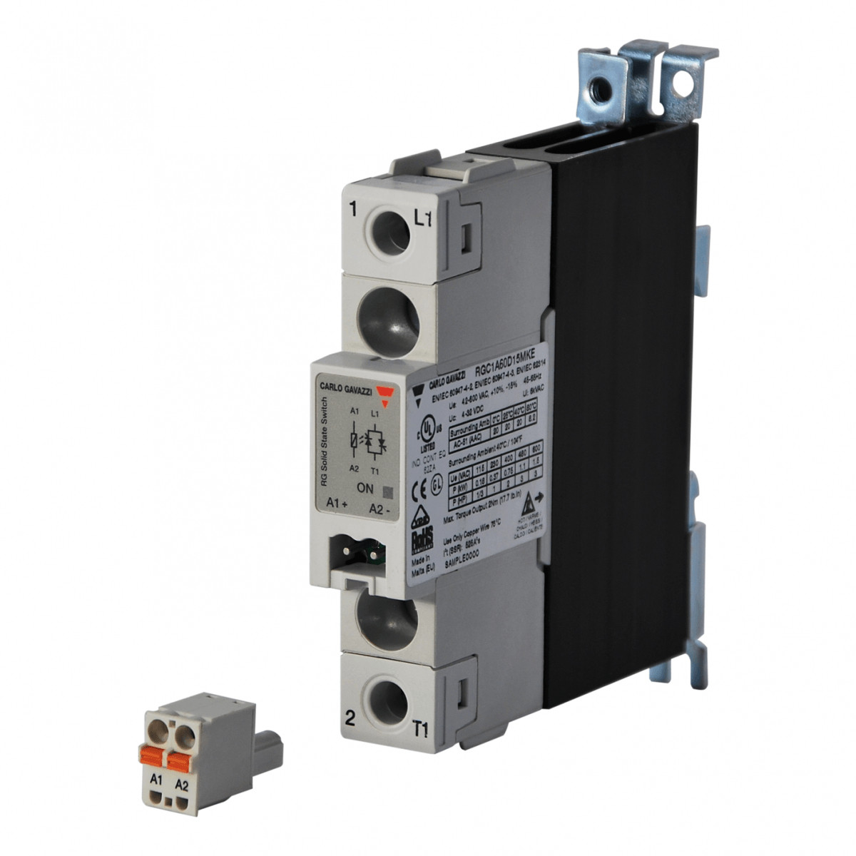 Carlo Gavazzi CG solid state relais 1-fase ZS 230vac 20aac inp 3-32VDC E-klem