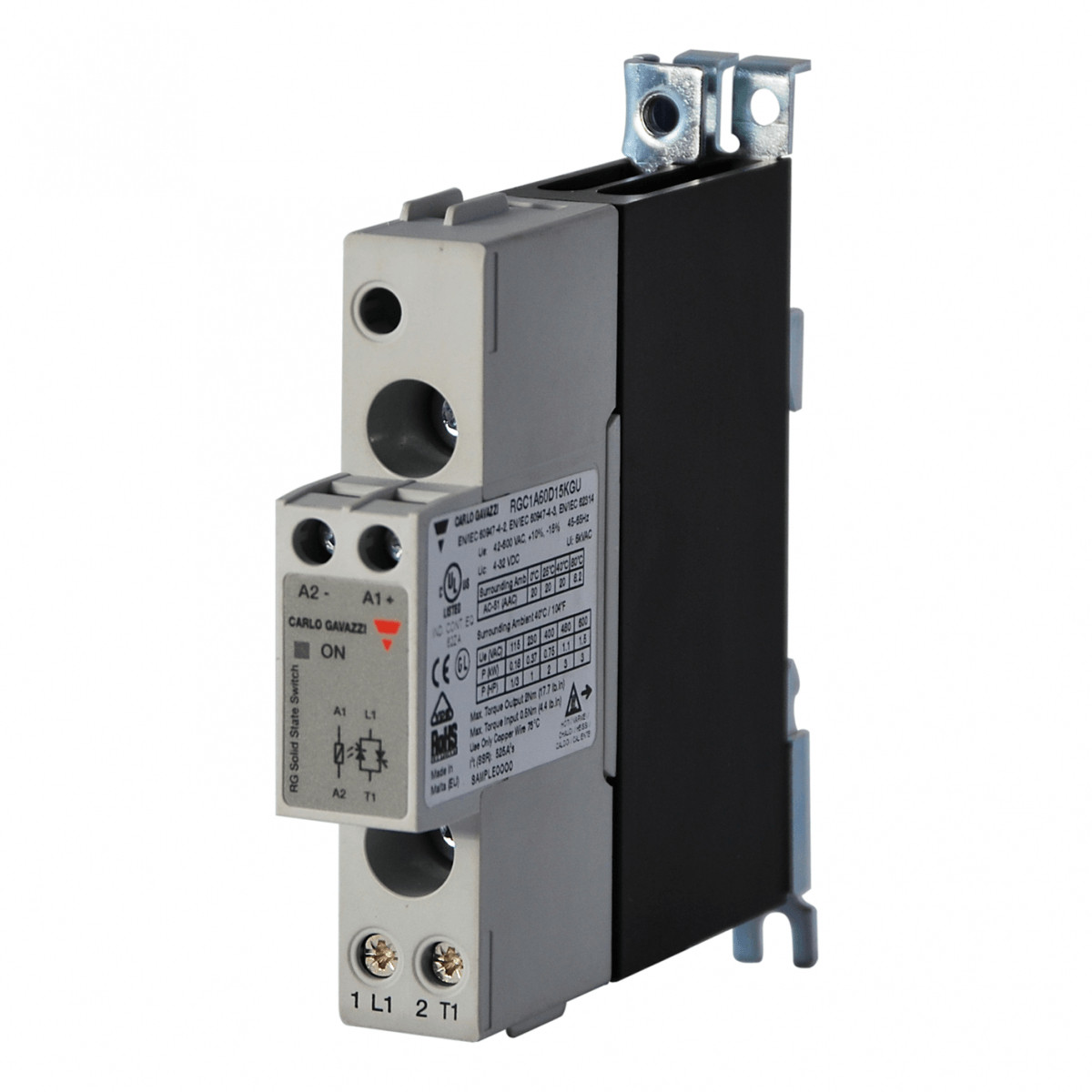 Carlo Gavazzi CG solid state relais 1-fase ZS 600vac 25aac inp 4-32VDC U-schroef