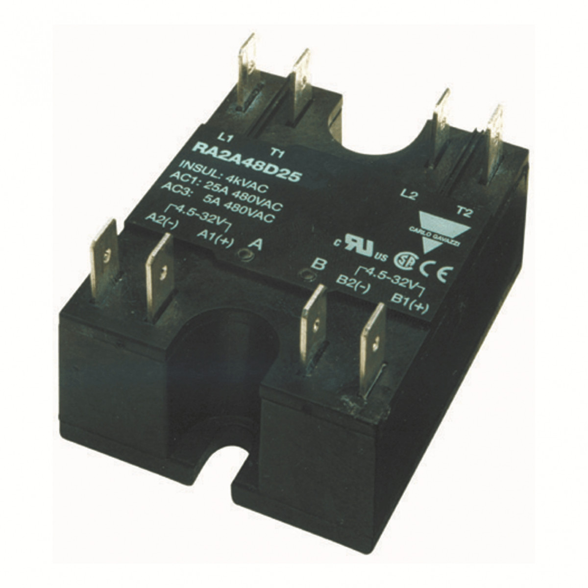 Carlo Gavazzi CG solid state relais 2-fase ZS 230vac 25aac inp 4.5-32VDC induct.last