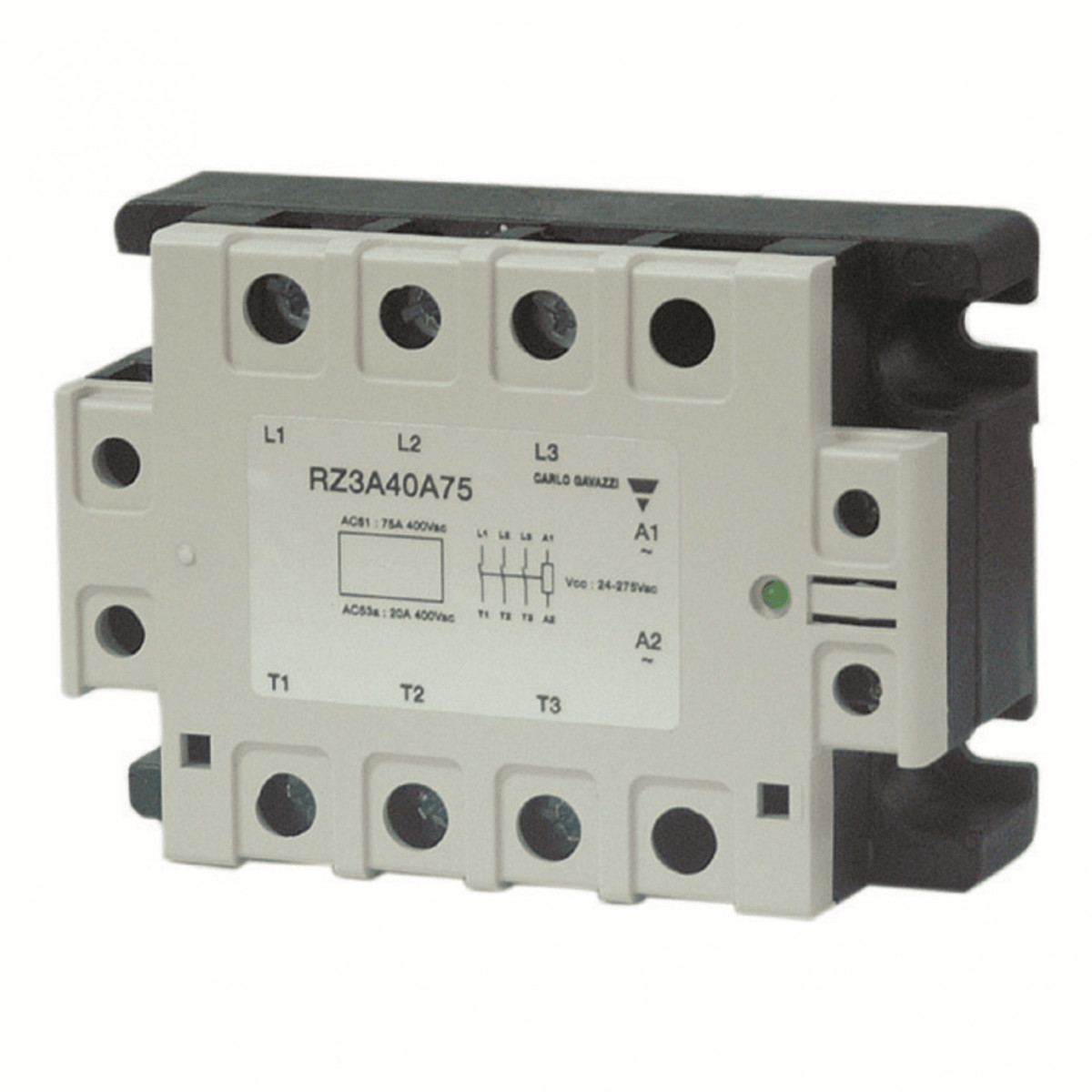 Carlo Gavazzi CG solid state relais 3-fase ZC 600vac 25aac inp 4-32VDC