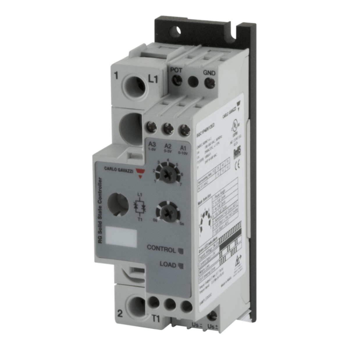 Carlo Gavazzi CG SSR 1-F PS 480vac 15aac PRPRT.inp 5&10VDC fa/FC/SS din ext DC