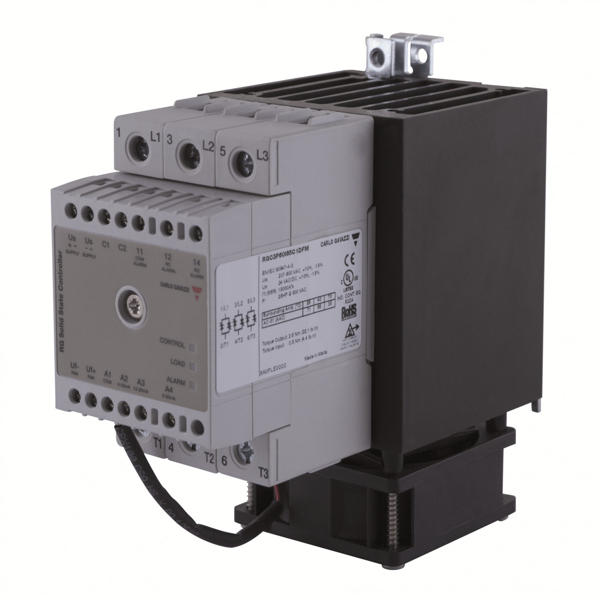 Carlo Gavazzi CG SSR 2-F 1FC 600vac 2x75a in 5&10VDC bew.func&vent ext-ac