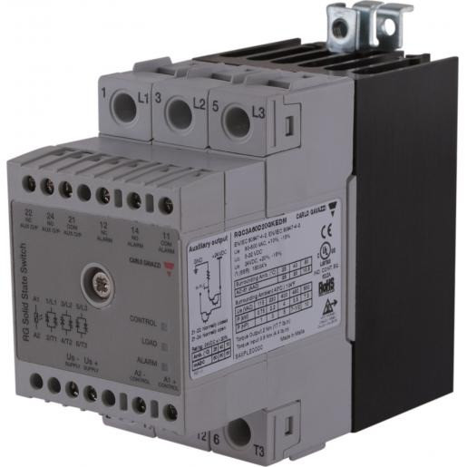 Carlo Gavazzi CG SSR 2-fase ZS 600vac 3x25aac inp E-klem bew.func ext-ac