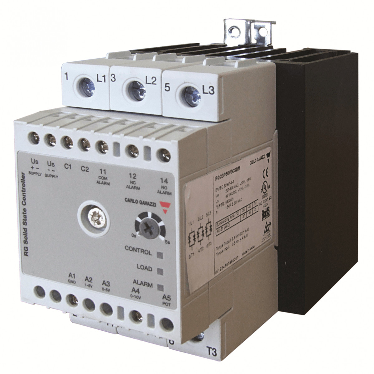 Carlo Gavazzi CG SSR relais 3-F SS 600vac 3x30aac inp 5&10VDC bew.func ext-DC