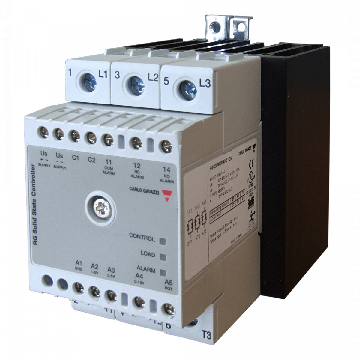 Carlo Gavazzi CG SSR relais 3-fase 16FC 600vac 3x30aac inp 5&10VDC bew.func ext-ac Carlo Gavazzi CG SSR relais 3-fase 16FC 600vac 3x30aac inp 5&10VDC bew.func ext-ac