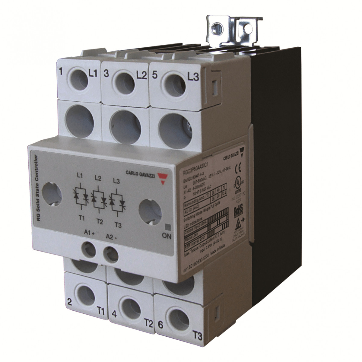 Carlo Gavazzi CG SSR relais 3-fase fa 600vac 3x20aac inp 4-20madc