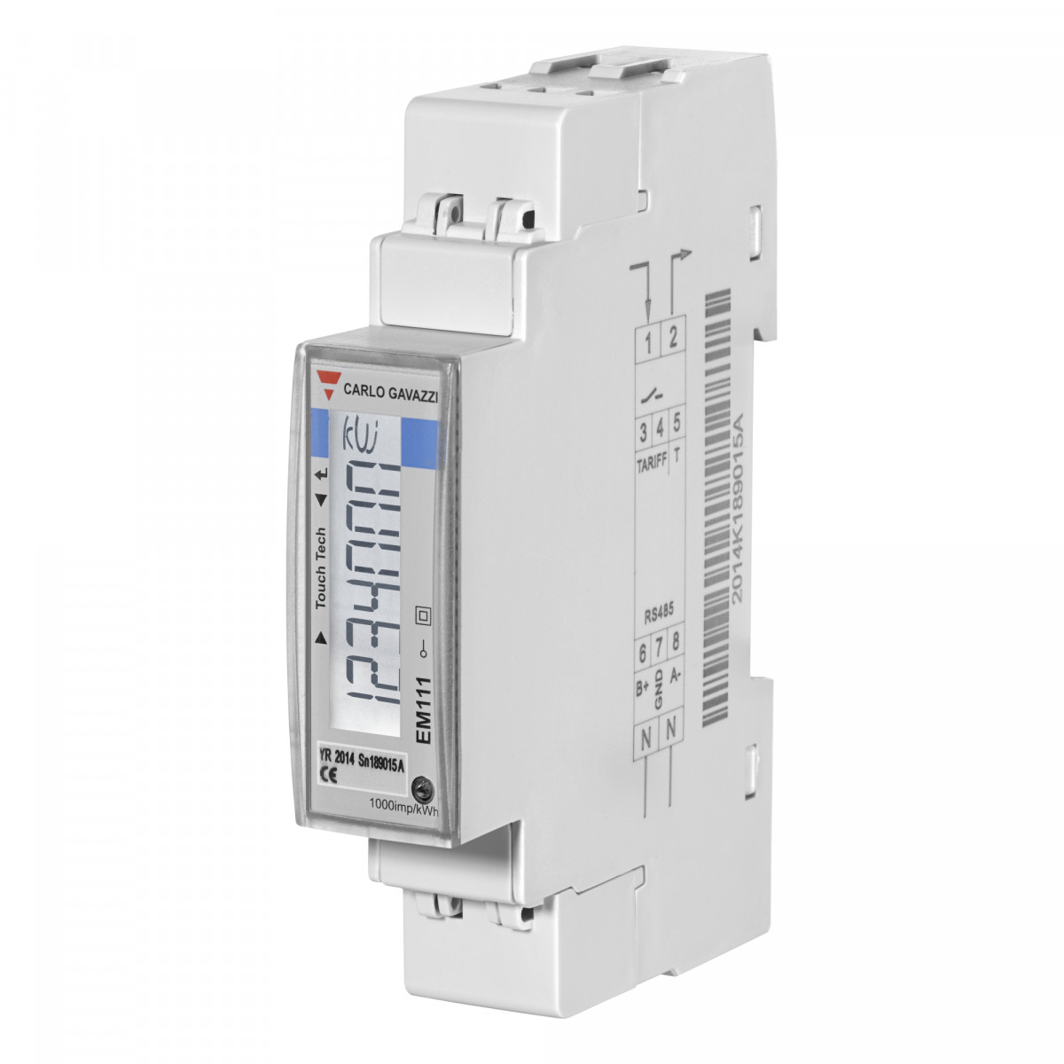 Carlo Gavazzi EM111 CG Energiemtr/anal 1-fase KWH-MTR digt 45aac 230VLN RS485 modb mid-A