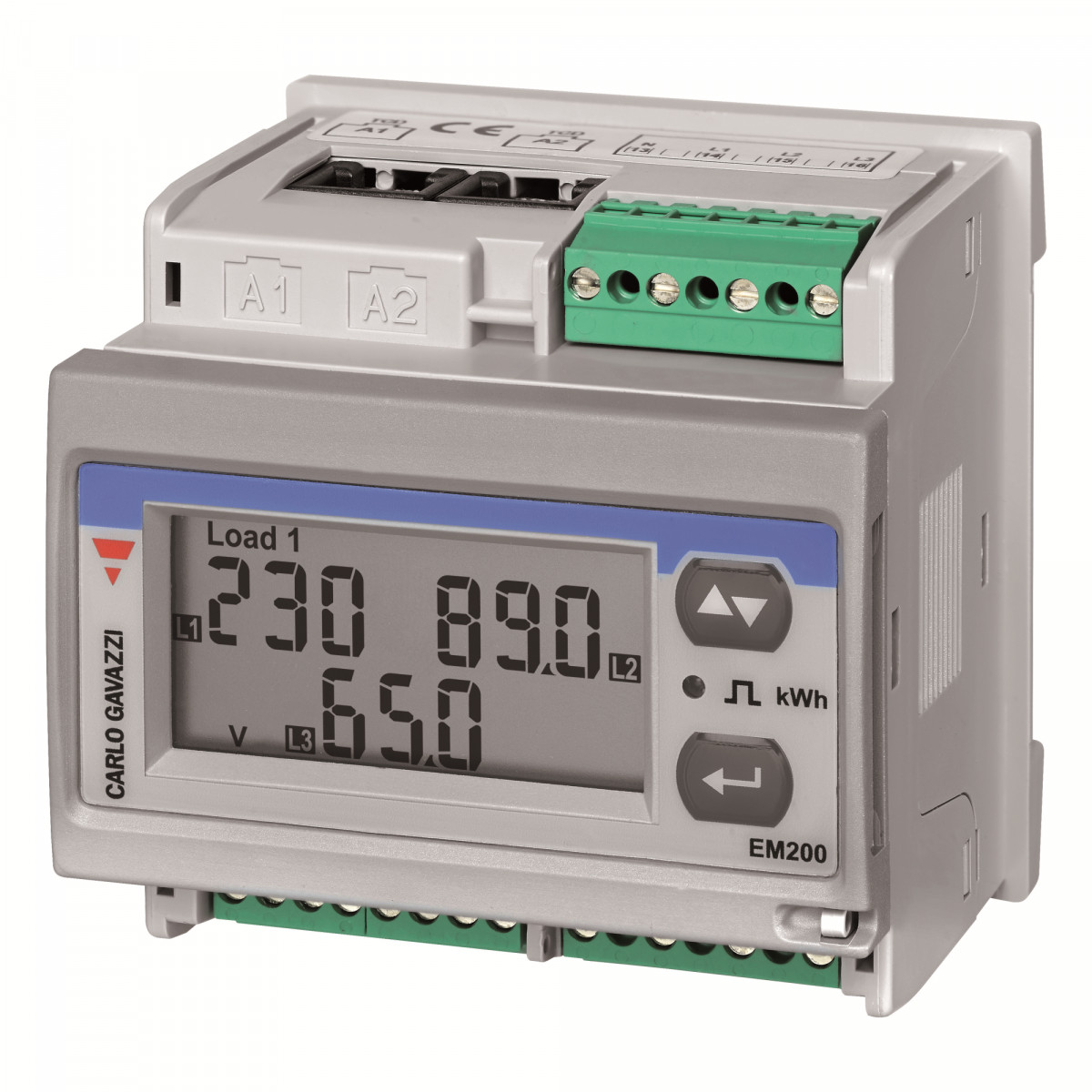 Carlo Gavazzi EM28072D CG Em/anl CMPCT 3F fr+din 230/400vac icm TCD06BX 2XRS485, panb uitv