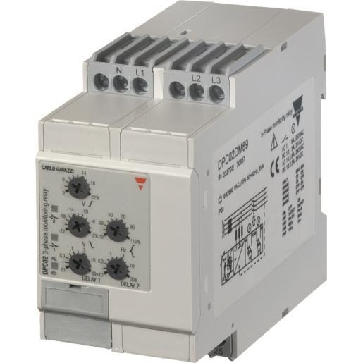 Carlo Gavazzi CG fasebew,3-F,volg.&breuk&onder&over spanning en freq 440-480vac,din