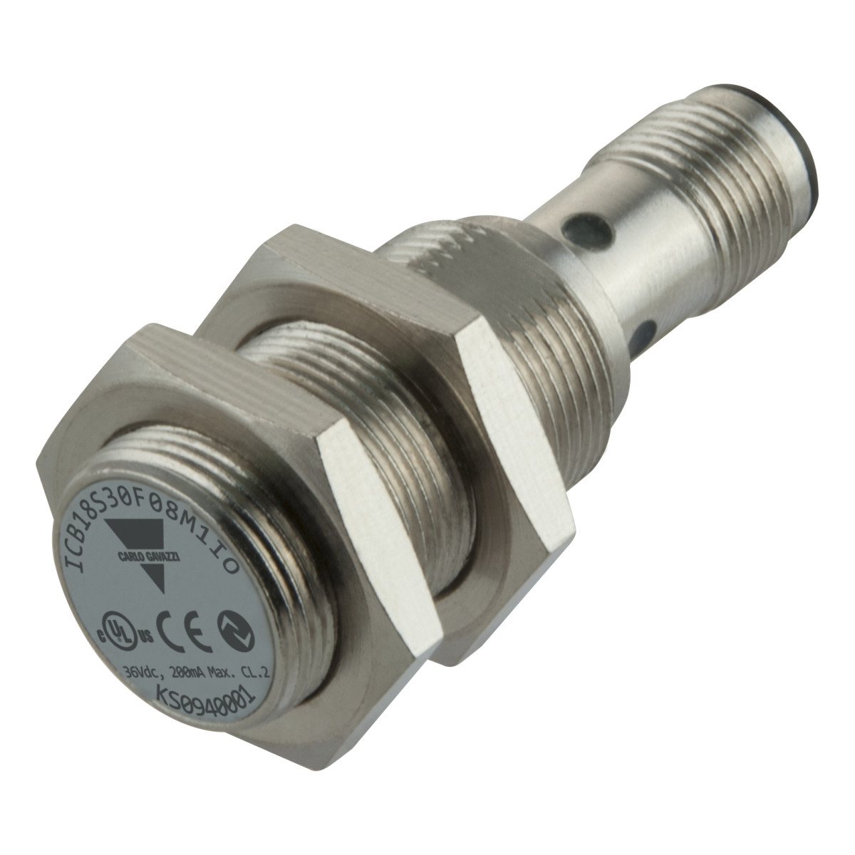 Carlo Gavazzi ICB18S CG Induct sens messing M18 connector.,L=30MM, 8MM bondig io-link