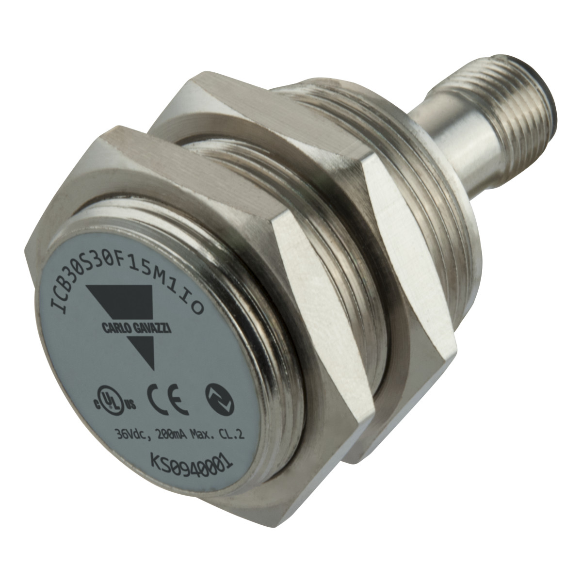 Carlo Gavazzi ICB30S CG Induct sens messing M30 connector.,L=30MM,15MM bondig io-link