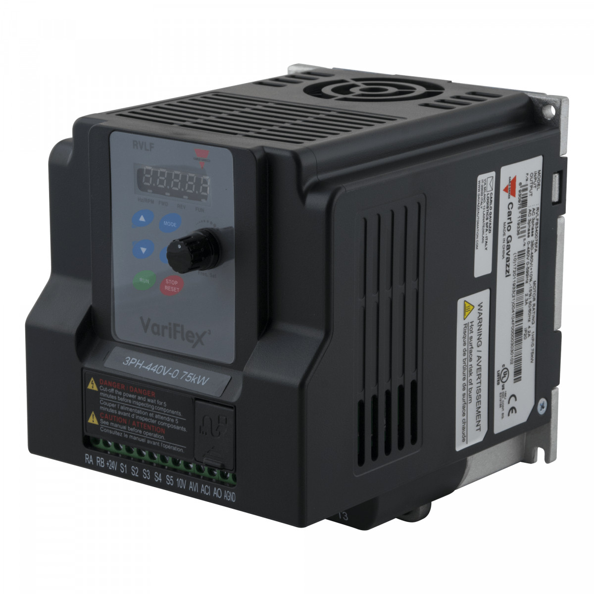 Carlo Gavazzi RVLF CG Frequentieregelaar 1-fase 200-240vac 1.5 KW maat B incl. filter Carlo Gavazzi RVLF CG Frequentieregelaar 1-fase 200-240vac 1.5 KW maat B incl. filter