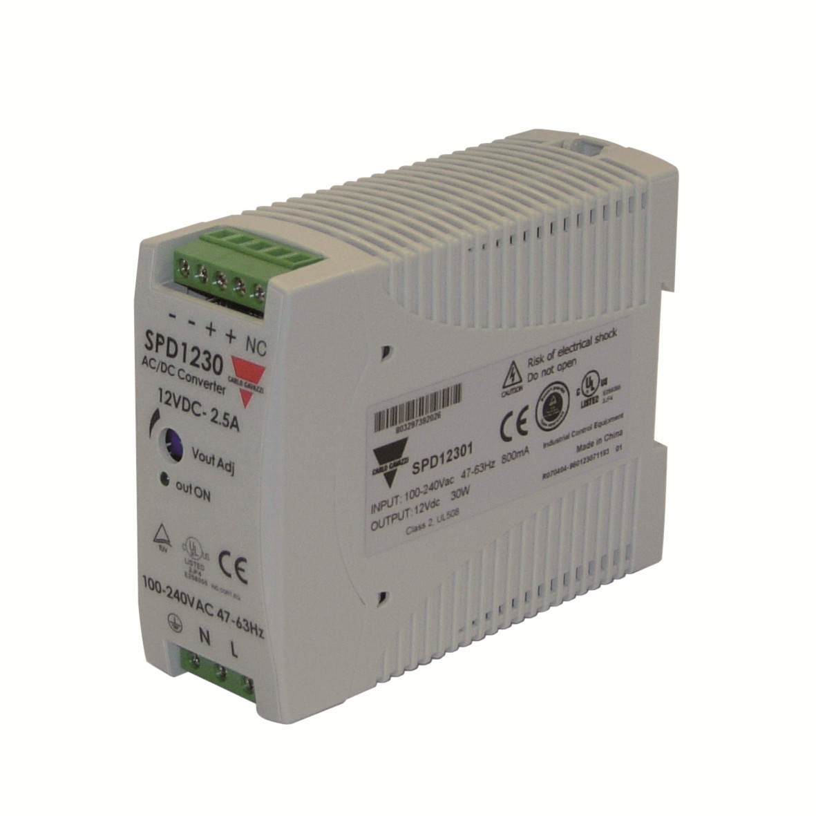 Carlo Gavazzi SPD CG Schakelende voeding din-rail 30W, 24VDC schroef