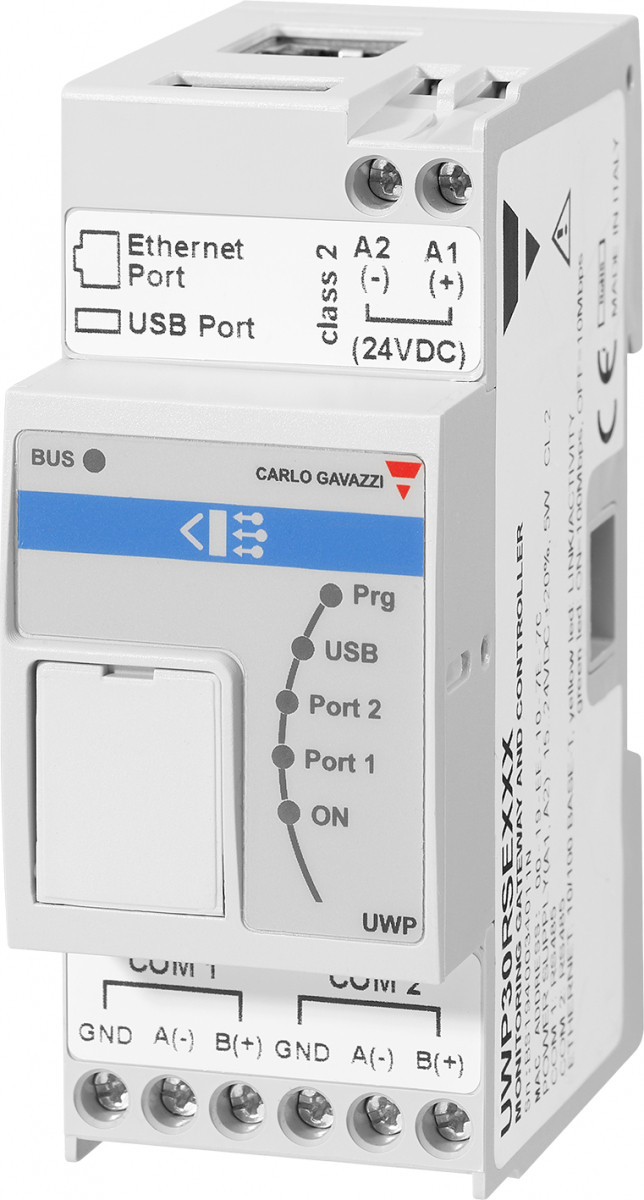 Carlo Gavazzi UWP30 CG Gateway-controller energiemanagement, gebouwbeheer