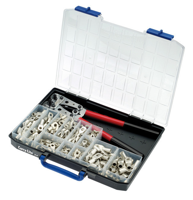 Cimco Buiskabelschoenen Set incl. perstang WM, 256-delig