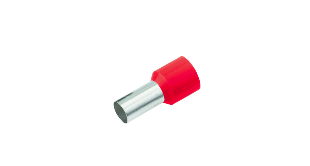 Cimco Geïsoleerde Adereindhuls, din 46228, 1MM², lengte 8MM, rood*