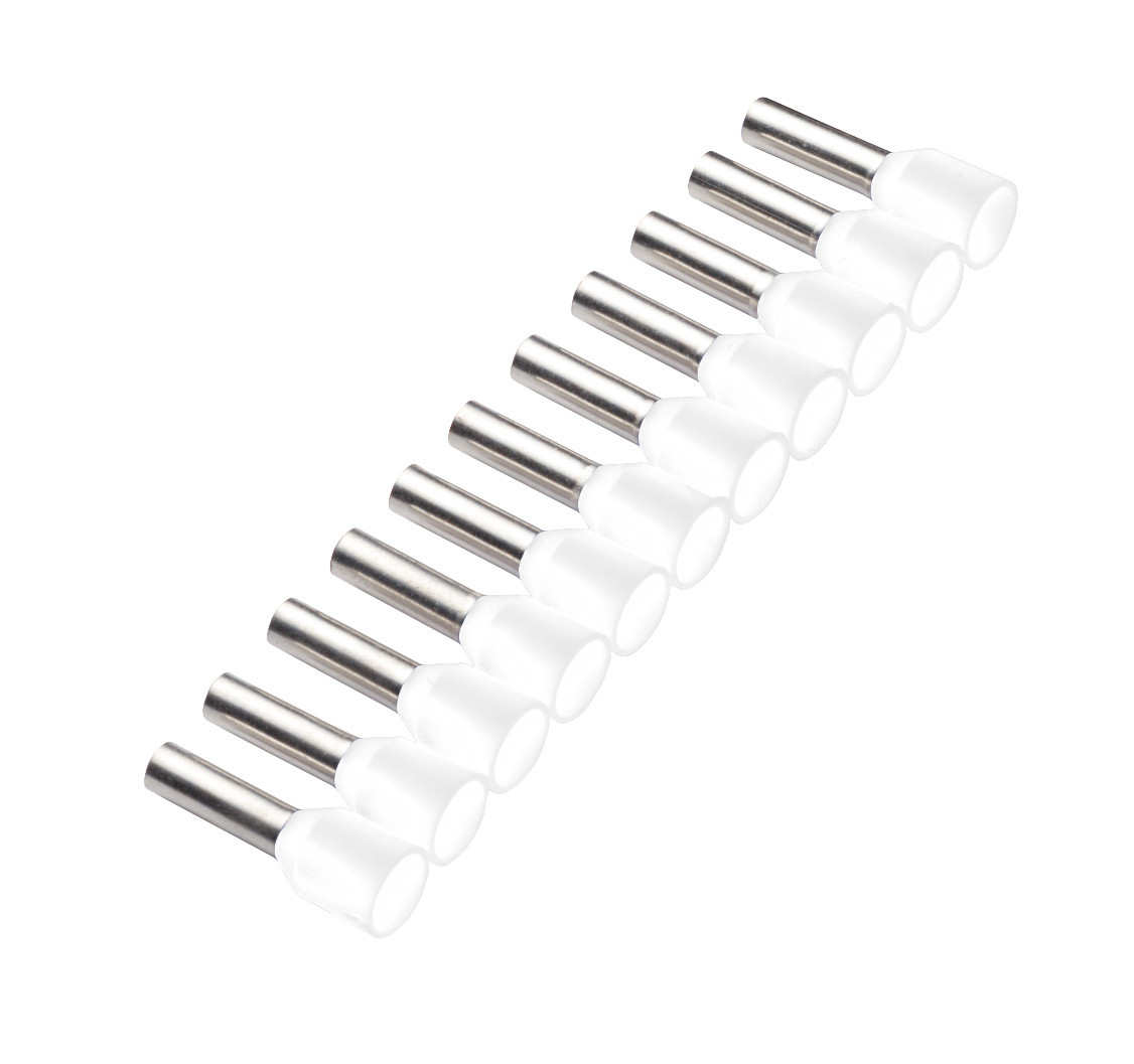 Cimco Geïsoleerde Adereindhulzen op strip, 0,75MM², wit